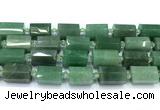 CTB948 15 inches 13*25mm - 14*19mm faceted tube green aventurine beads