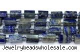 CTB951 15 inches 13*25mm - 14*19mm faceted tube lapis lazuli beads