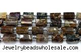 CTB953 15 inches 13*25mm - 14*19mm faceted tube pietersite beads