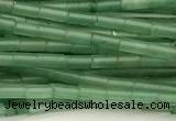 CTB966 15 inches 2*4mm tube green aventurine jade beads