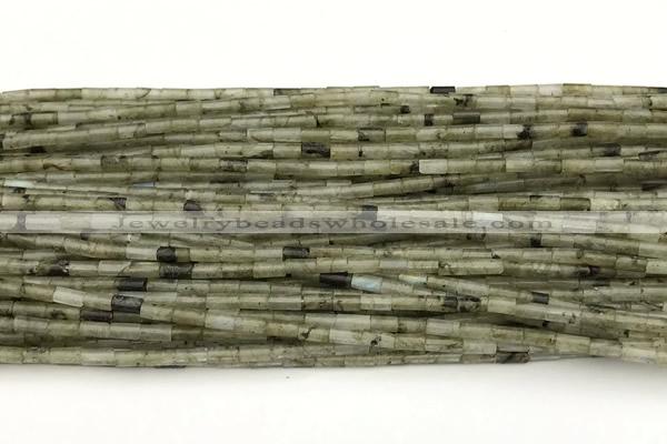 CTB995 15 inches 2*4mm tube labradorite beads