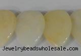 CTD03 Top drilled 22*30mm flat teardrop yellow aventurine beads