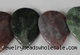 CTD07 Top drilled 22*30mm flat teardrop Indian agate beads