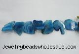 CTD1507 Top drilled 25*40mm - 35*55mm freeform agate slab beads