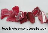 CTD1511 Top drilled 30*50mm - 40*65mm freeform agate slab beads