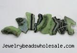 CTD1512 Top drilled 25*65mm - 40*75mm freeform agate slab beads