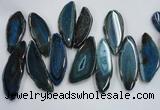 CTD1521 Top drilled 25*50mm - 30*60mm freeform agate slab beads