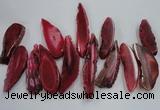 CTD1523 Top drilled 20*55mm - 25*80mm freeform agate slab beads