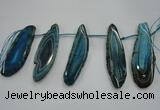 CTD1527 Top drilled 30*50mm - 35*75mm freeform agate slab beads