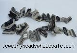 CTD1556 Top drilled 18*25mm - 30*45mm freeform blue lace agate slab beads