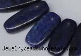 CTD1581 Top drilled 10*20mm - 12*35mm freeform lapis lzuli beads