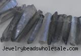 CTD1625 Top drilled 4*15mm - 6*35mm sticks plated quartz beads