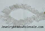 CTD1638 Top drilled 5*25mm - 7*45mm sticks white crystal beads