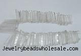 CTD1639 Top drilled 5*30mm - 7*60mm sticks white crystal beads