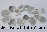 CTD1675 Top drilled 25*30mm - 35*45mm freeform agate gemstone beads