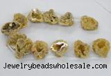 CTD1681 Top drilled 15*25mm - 30*35mm nuggets druzy agate beads