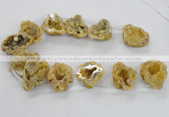 CTD1681 Top drilled 15*25mm - 30*35mm nuggets druzy agate beads