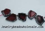 CTD1741 Top drilled 25*35mm - 35*50mm freeform agate slab beads