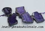 CTD1744 Top drilled 25*35mm - 35*55mm freeform agate slab beads