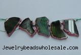 CTD1747 Top drilled 25*35mm - 35*50mm freeform agate slab beads