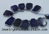 CTD1770 Top drilled 18*28mm - 22*35mm freeform lapis lazuli slab beads