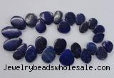 CTD1921 Top drilled 18*25mm - 25*40mm freeform lapis lazuli beads