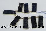 CTD1947 Top drilled 18*45mm - 20*50mm rectangle sea sediment jasper beads