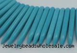 CTD2023 Top drilled 5*20mm - 5*45mm sticks turquoise beads