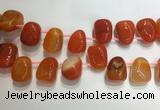 CTD2124 Top drilled 15*25mm - 18*25mm freeform agate beads