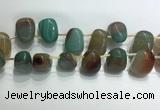 CTD2129 Top drilled 15*25mm - 18*25mm freeform agate beads