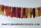 CTD2166 Top drilled 8*20mm - 10*40mm sticks agate gemstone beads