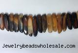 CTD2171 Top drilled 8*20mm - 10*40mm sticks agate gemstone beads