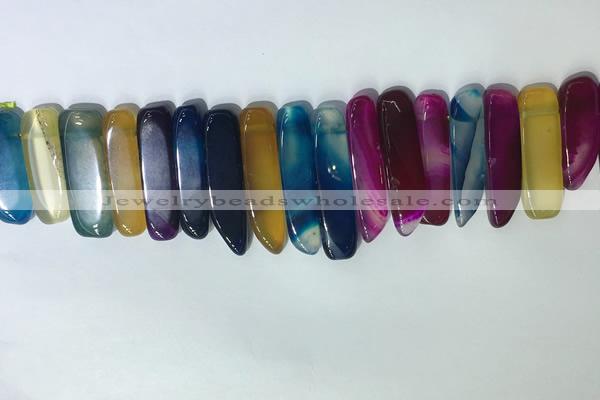 CTD2173 Top drilled 8*20mm - 10*40mm sticks agate gemstone beads