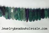 CTD2174 Top drilled 8*20mm - 10*40mm sticks agate gemstone beads