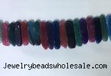 CTD2175 Top drilled 8*20mm - 10*40mm sticks agate gemstone beads