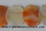 CTD22 Top drilled 20*30mm oval agate gemstone beads wholesale