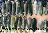 CTD2245 Top drilled 10*22mm - 12*45mm faceted nuggets Indian agate beads