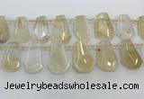 CTD2267 Top drilled 16*28mm - 20*30mm faceted freeform citrine beads