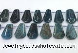 CTD2276 Top drilled 16*28mm - 20*30mm faceted freeform apatite beads