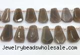 CTD2335 Top drilled 16*18mm - 20*30mm faceted freeform moonstone beads