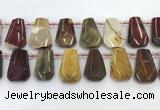 CTD2348 Top drilled 16*18mm - 20*30mm faceted freeform mookaite beads