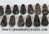 CTD2351 Top drilled 16*18mm - 20*30mm freeform red snowflake obsidian beads