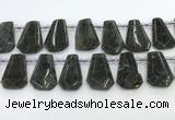 CTD2353 Top drilled 16*18mm - 20*30mm faceted freeform labradorite beads