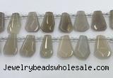 CTD2362 Top drilled 16*18mm - 20*30mm faceted freeform moonstone beads