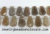 CTD2363 Top drilled 16*18mm - 20*30mm faceted freeform moonstone beads