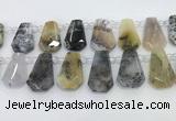 CTD2367 Top drilled 16*18mm - 20*30mm freeform montana agate beads