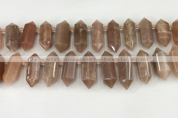 CTD2394 Top drilled 13*30mm - 14*42mm sticks moonstone beads