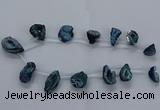 CTD2504 Top drilled 15*20mm - 25*35mm freeform druzy agate beads