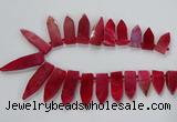 CTD2512 Top drilled 15*25mm - 16*50mm sticks agate gemstone beads