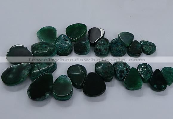 CTD2553 Top drilled 18*25mm - 30*40mm freeform agate gemstone beads